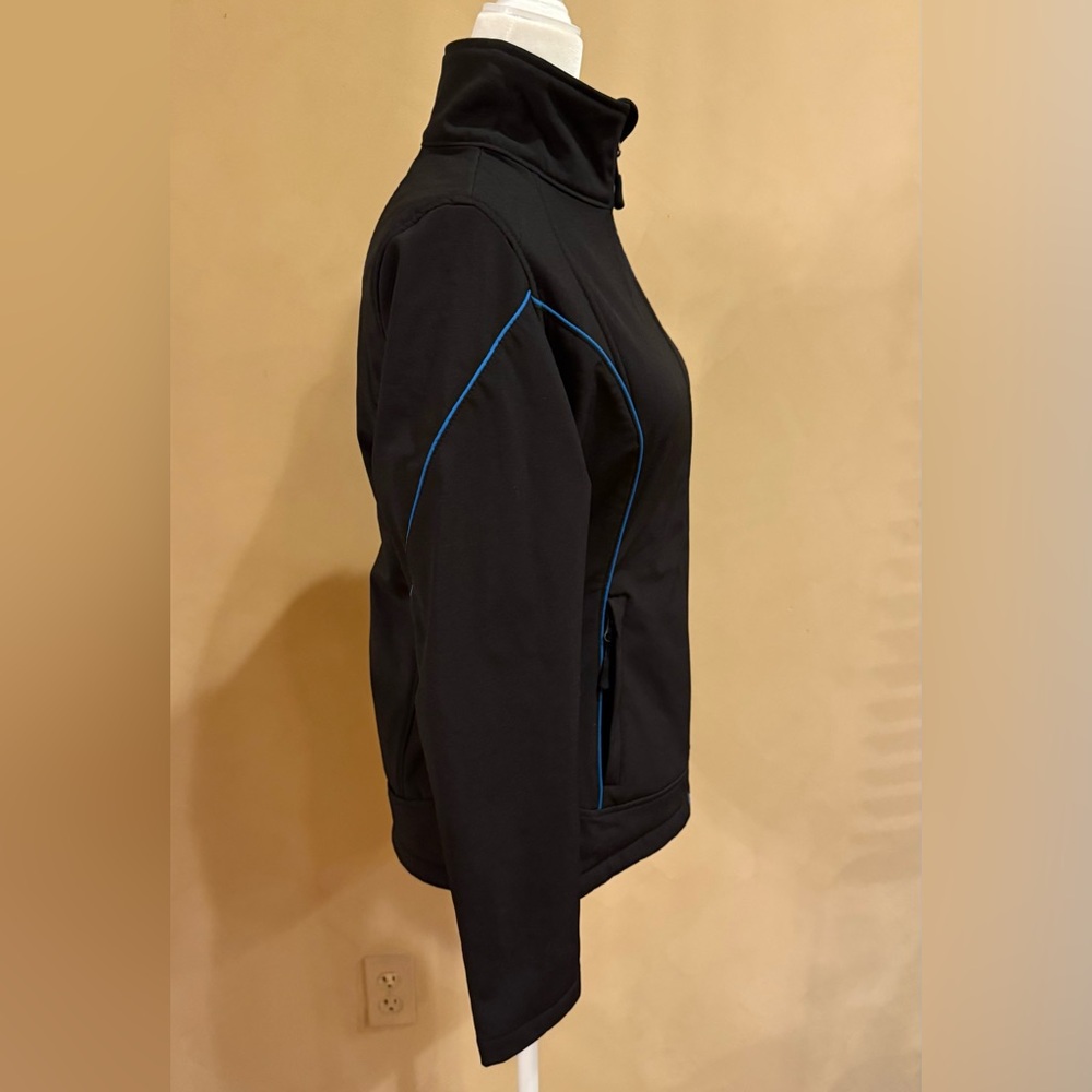 Snozu Performance Wind Jacket Black With Blue Pip… - image 3